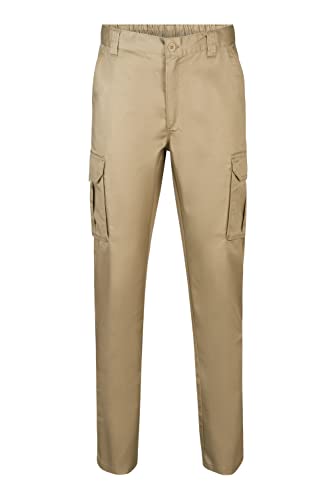 VELILLA 103001; Pantalón Multibolsillos; Color Beige Arena; Talla 50