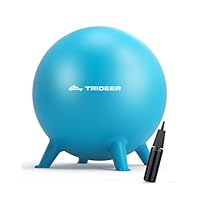 Trideer Flexible Seating for Classroom Elementary, Yoga Ball Chairs for Kids, Wobble Chair of School Supplies for Sensory Kids, Student Desk Chairs for Homeschool (Blue, 55cm)