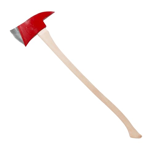 COUNCIL TOOL Pickhead Fire Axe - 6 lb Fireman's Axe with 36' Curved Wooden Handle & Fire Engine Red...