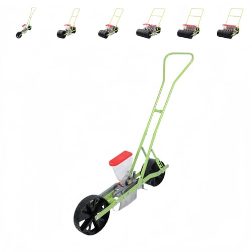 ShineLuxe播種機 手動野菜播種機 野菜播種機 手押し式種子散布機 小型精密プランター 手動プッシュ 精密種まきツール 多機能播種機 農業用播種機 調整可能な植物間隔 精密播種 開溝・鎮圧・播種一体化 白菜、ほうれん草、セロリ、大根オンデマンド播種機