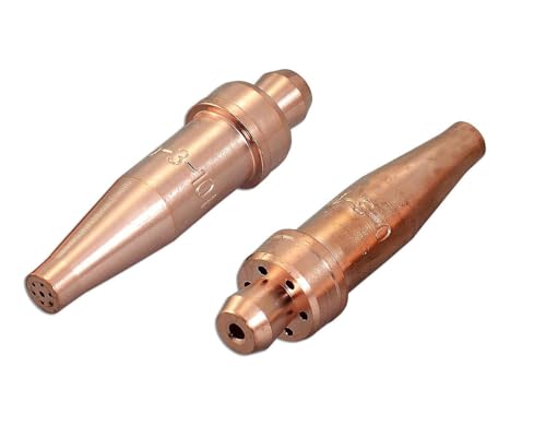 RIVERWELD Acetylene Cutting Tips 3-101 Size 0 & 3-101-0 for Victor Style Oxygen Oxy Oxyfuel Cutter Torch Pack of 2