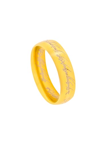 Yellow Chimes Stainless Steel Gold Band Finger Rings for Men