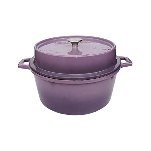 Grillfürst farbig emaillierter Dutch Oven ca. 6 Liter Fassungsvermögen Cover