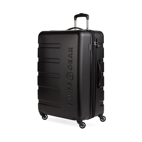 SwissGear 7366 Signature Hardside Expandable Luggage with Spinner Wheels, TSA Lock, Black, Checked-Large 27-Inch