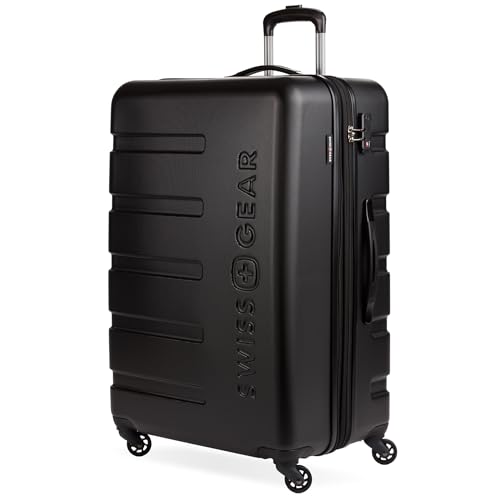 SwissGear 7366 Signature Hardside Expandable Luggage with Spinner Wheels, TSA Lock, Black, Checked-Large 27-Inch by SwissGear - Used condition - US$126.55