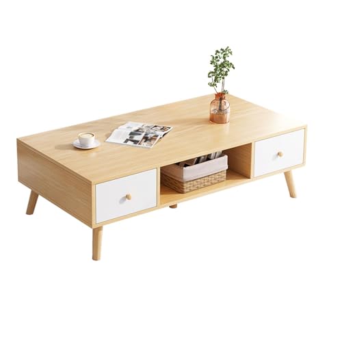 Table d'appoint rectangulaire en bois massif au design épuré