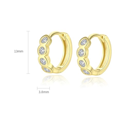14K Gold Hoop Earrings for Women, Excellent Cut D-VVS Clarity Moissanite Earrings, Fashionable Jewelry Gift for Christmas or Birthday2
