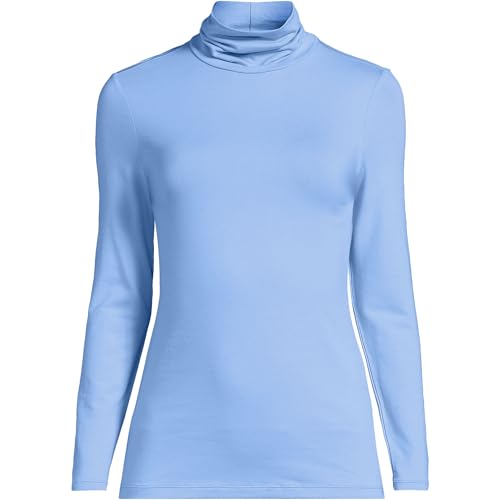 Image of Lands' End Lightweight Jersey Long Sleeve Turtleneck