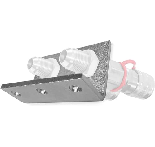 Image of MB08 Mounting Bracket for 1 /2 inch JIC #8 Bulkhead Hydraulic Coupler - Heavy Duty Steel & Aluminum, Unfinished Finish - USA Made Hydraulic Fitting Support Mount