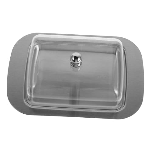 Zerodeko 1Juego Inoxidable con Transparente Soporte Práctico para Almacenamiento Queso para Uso Restaurantes