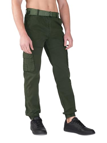 Image of Urban Legends Cargos for Men || Men's Cotton Regular Fit Cargo Joggers with 6 Pockets || Casual Pants || (UL-1R6)