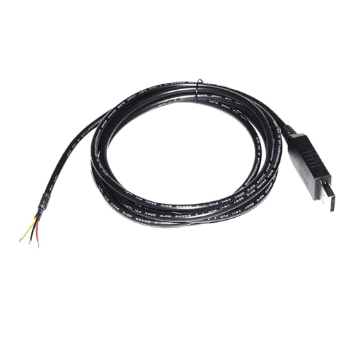 RIKYJIC FT232RL USB to Serial RS232 3P WE 3-Core Stripped Serial Cable TXD RXD GND(1.8 Meters)