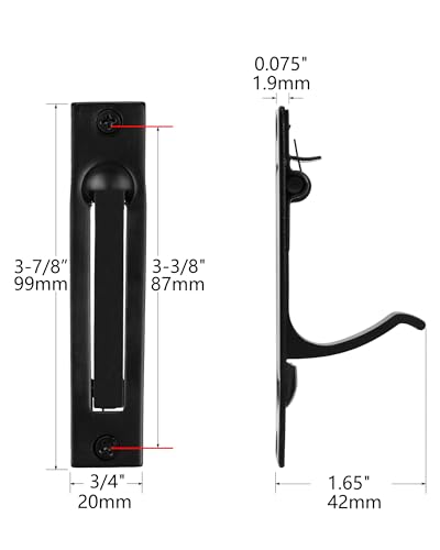 Tzbqrdj Puxador de porta de bolso, 2 maçanetas de bolso de 10 cm, aço inoxidável profissional 304, m