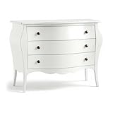 Spazio ottimizzato: con 3 cassetti capienti, questa cassettiera in legno misura 120x50x85 cm, offrendo tutto lo spazio necessario per tenere in ordine biancheria, abiti o oggetti personali