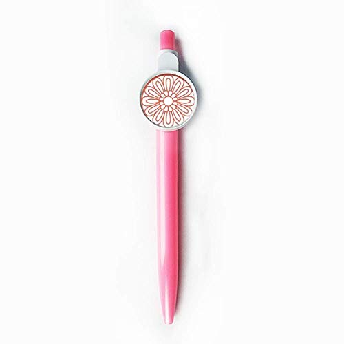 Stylo à bille rétractable chinois avec motif traditionnel floral rouge élégant