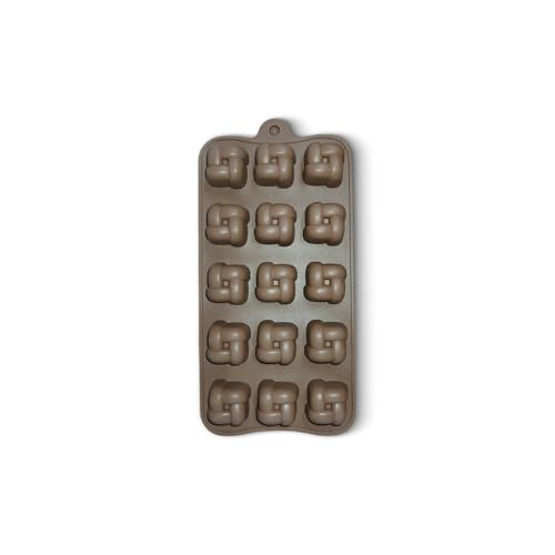 Image of HS Knot Silicone Mould, Non-Stick Food Grade Silicone Mould for Chocolate, Candy, Jelly & Ice Cube (Brown)