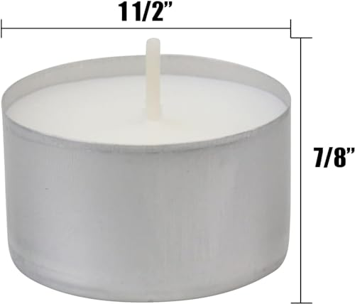 Image of Stonebriar Tea Light Candles - 8 Hour Burn Time, Unscented Long-Lasting Candles for Home Decor & Special Occasions, Pack of 300, White