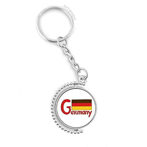 Porte-clés rotatif Allemagne en métal robuste et finitions soignées