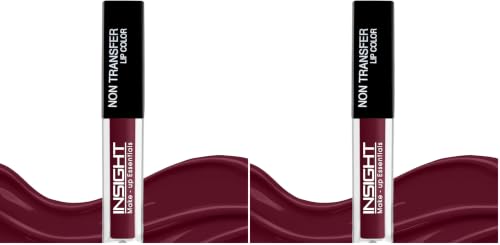 Image of INSIGHT Non Transfer Lip Color - Dive| Waterproof| Matte Finish| Transfer & Smudge Proof| Lightweight| 12 Hr Wear| Highly Pigmented 4 ml (Pack of 2)
