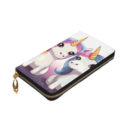 Cute Unicorns Wallet For Women Men Clutch Rfid Blocking Leather Wallets Large Capacity Purse Credit Card Holder Money Case With Zipper Phone Holder Long Travel Purse3