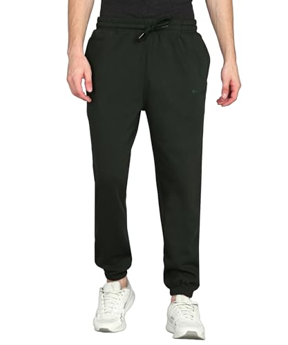 Image of Alan Jones Clothing Men's Regular Fit Mid Rise Fleece Jogger Regular Pants For Winterwear