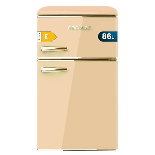 Cecotec Nevera Pequeña - Frigorífico 2 Puertas - Retro 86l - Bolero Coolmarket 2d Origin 86 Beige E. 89,3cm De Alto Y 48,7cm De Ancho, Clase Energética E, Icebox, Luz Interior Y Tirador Dorado, Beige Cecotec Nevera Pequeña - Frigorífico 2 Puertas - Retro 86l - Bolero Coolmarket 2d Origin 86 Beige E. 89,3cm De Alto Y 48,7cm De Ancho, Clase Energética E, Icebox, Luz Interior Y Tirador Dorado, Beige