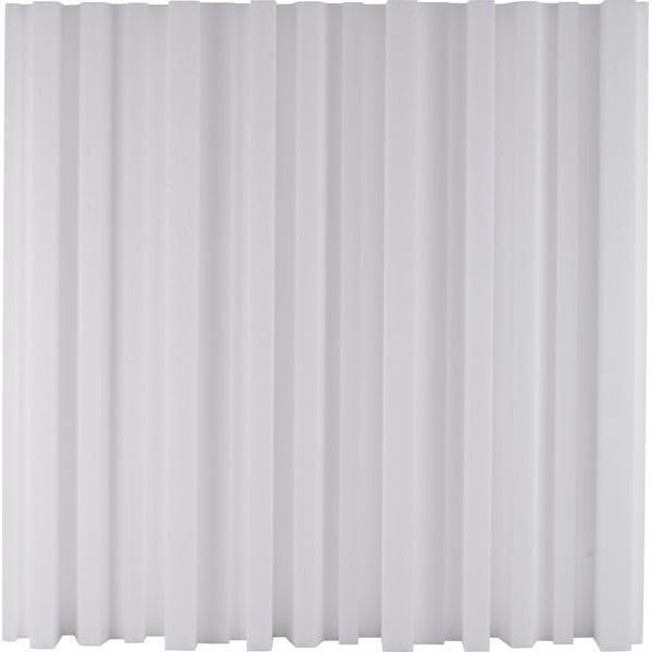 Diffusore Acustico Skyline QRD, Polistirene Espanso EPS, 60x60x7 cm, Set da 2 Pannelli, Bianco/Nero, per Ottimizzazione Acustica Ambientale (BIANCO)