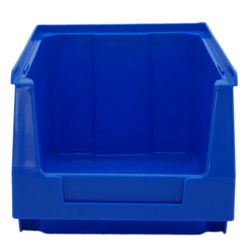 D2D | 8 Stück Sichtboxen Größe (L/B/H): 236 x 160 x 130 mm, Volumen 3,2l Polypropylen (PP) - Farbe: Blau - Stapelbares Schubfach Lagerbox