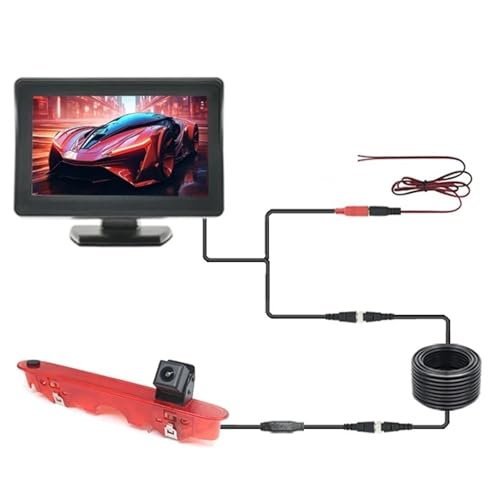 Caméra de recul feux stop Citan 2012-2021 | Écran HD 4,3 pouces kit arrière grand angle