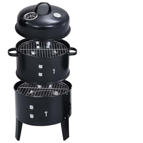 Mokuyary Barbacoa de carbón 3 en 1, 40 x 80 cm, barbacoa de carbón vegetal para terraza, exterior, jardín, camping