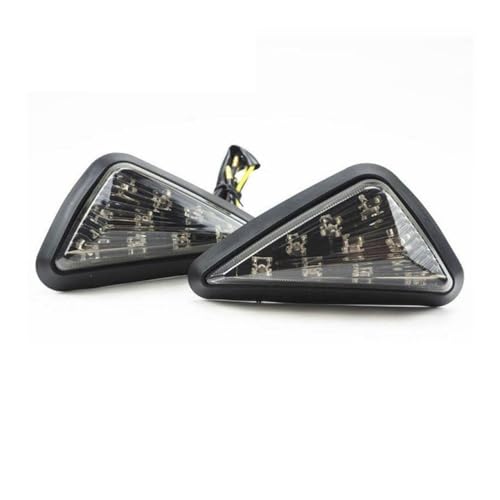 Clignotants à LED pour moto encastrés et feux de jour triangulaires ambrés haute visibilité