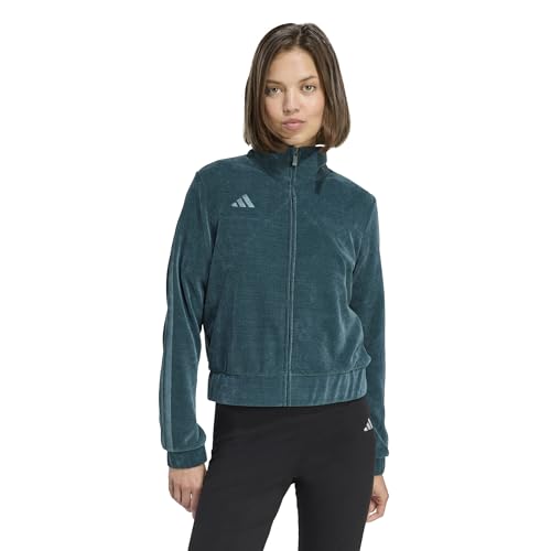 adidas Women's House Of Tiro Velour Track Top, Aurora Ivy, Large
