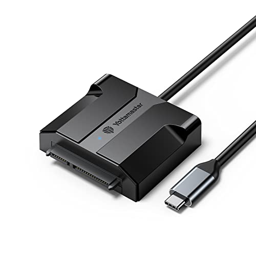 Yottamaster Câble Adaptateur USB 3.0 Type C vers SATA, Adaptateur Disque Dur pour 2,5 pouces HDD/SSD, supports UASP(0.3M) Cover