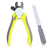 🐾【Sharp Edges】: Its 4mm thick stainless steel edge makes the dog's fingernails trimming easy. It only takes a gentle squeeze to cut the nail, no more fraying, splitting or chipping your pet's nails. Nail file included is convenient to file the long nails after cutting your pets’ nails.