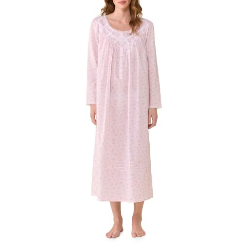 Image of Eileen West 100% Cotton Long Sleeve 50 inch Nightgowns for Women