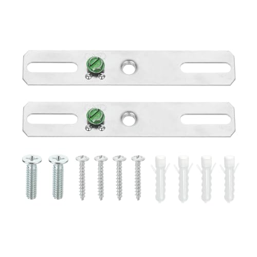 PATIKIL 4 Light Crossbar Kit 2 Set Universal Light Fixture Mounting Bracket 1/4-20 Tap Center Hole Ceiling Light Plate Canopy Hardware Set for Chandelier Wall Light with Screw Pack