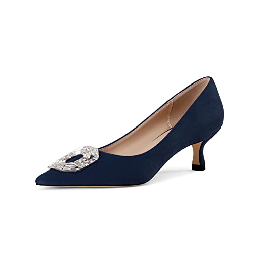 Women's Fashionable and Comfortable Single Shoes with Shallow Pointed Toe Thin Heel and Medium Heel