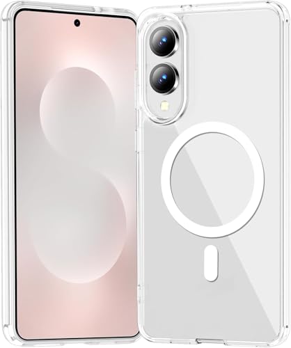 Image of Back Case Cover for Samsung Galaxy S 25 Edge 5G | Mag-Safe Compatible | Transparent Mobile Phone Case Cover for Samsung Galaxy S 25 Edge 5G | Samsung S25Edge 5G TPU Transparent Back Cover