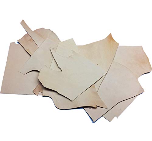 Hand and Leather Craft - 1 LB Thin Leather Scraps 2/3oz (0.8-1.2 mm) for Watch Bands, Minimal Wallets, Small Leather Goods. Every Scrap Bags 1 LB Thin Leather Scrap.