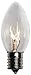 C9 Transparent Clear, 7 Watt - 25 Light Bulbs