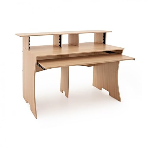 Bureau de Home Studio à 3 niveaux - Meubles pour l'audio professionnel et l'enregistrement naturel