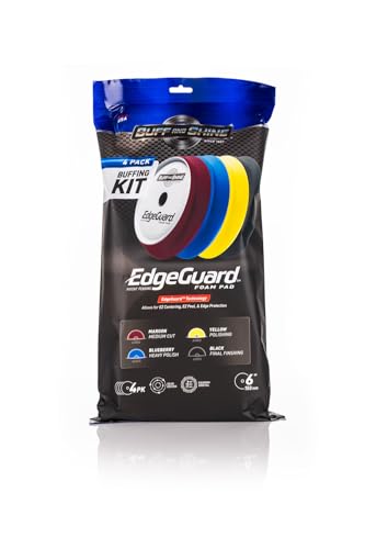 Image of Buff and Shine - EdgeGuard Foam Buffing Kit - Multicolor - 6 inch - Pack of 4