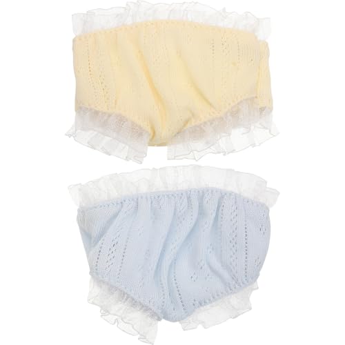 BESTonZON 2 Piezas Ropa Interior Muñeca Reutilizable Suave Braguitas Talla Pequeña para Vestir Niñas