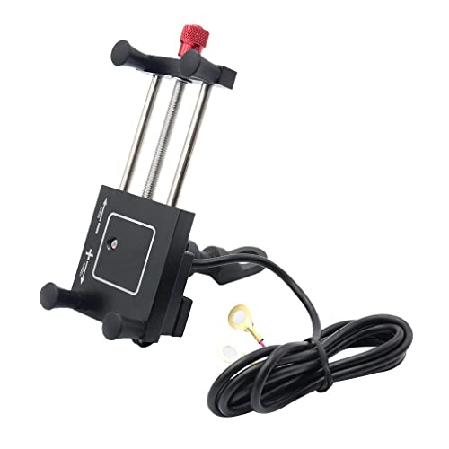 Guiador de Motocicleta Giratório 360° Suporte para Telefone E Carregador USB