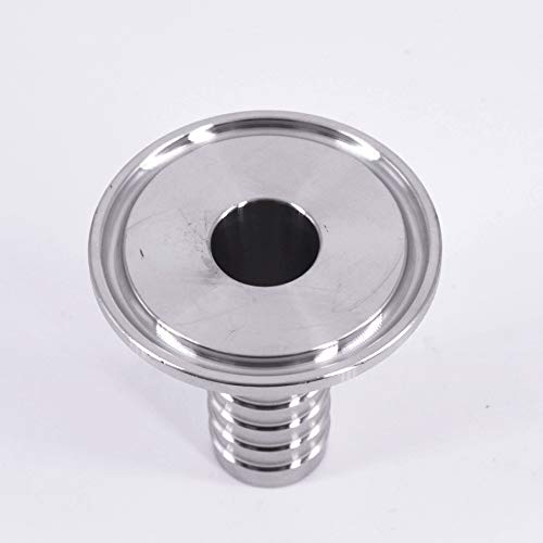 19mm 3/4" Hose Barb x 1.5" Tri Clamp SUS 304 Stainless Steel Tri-Clover Hosetail Coupler Fitting Home Brew