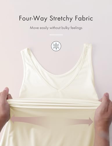 Image of MANCYFIT Womens Full Slip Tank Top Dress Slip Sleeveless Under Dress Wide Straps
