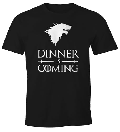 T-shirt humoristique homme MoonWorks Dinner is Coming noir XL