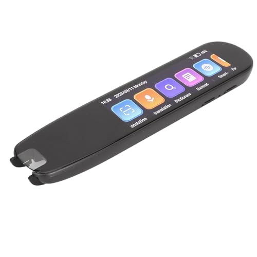 Scan Pen Language Translator, Portable Voice Translation Device, 2.99in Touchscreen 134 Online Recording Scan Reader Pen, with Offline Translation (Black)
