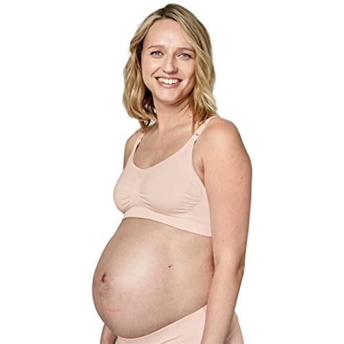Bravado Designs – Reggiseno Allattamento E Premaman Senza Cuciture, In Seta, Taglia M, Colore Argento, Coppe Rimovibili