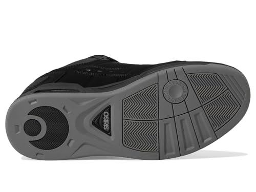 Osiris Men's Peril Skate Shoe, Black/Black/Grey, 73